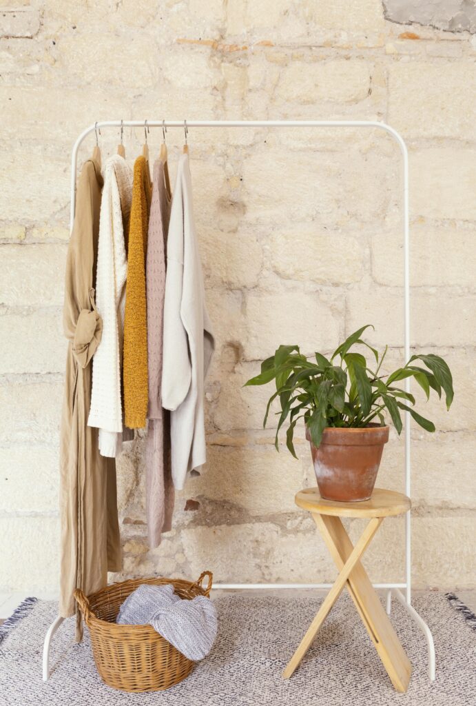 Image of sustainable clothes on a hanger