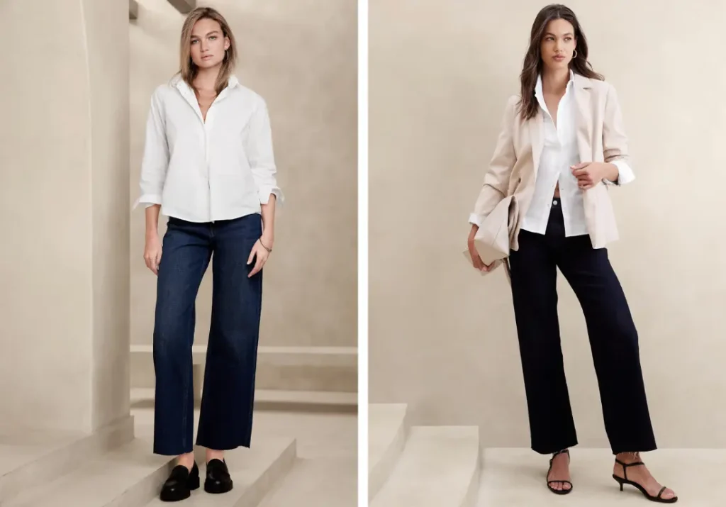 classic white shirt for minimalist outfits