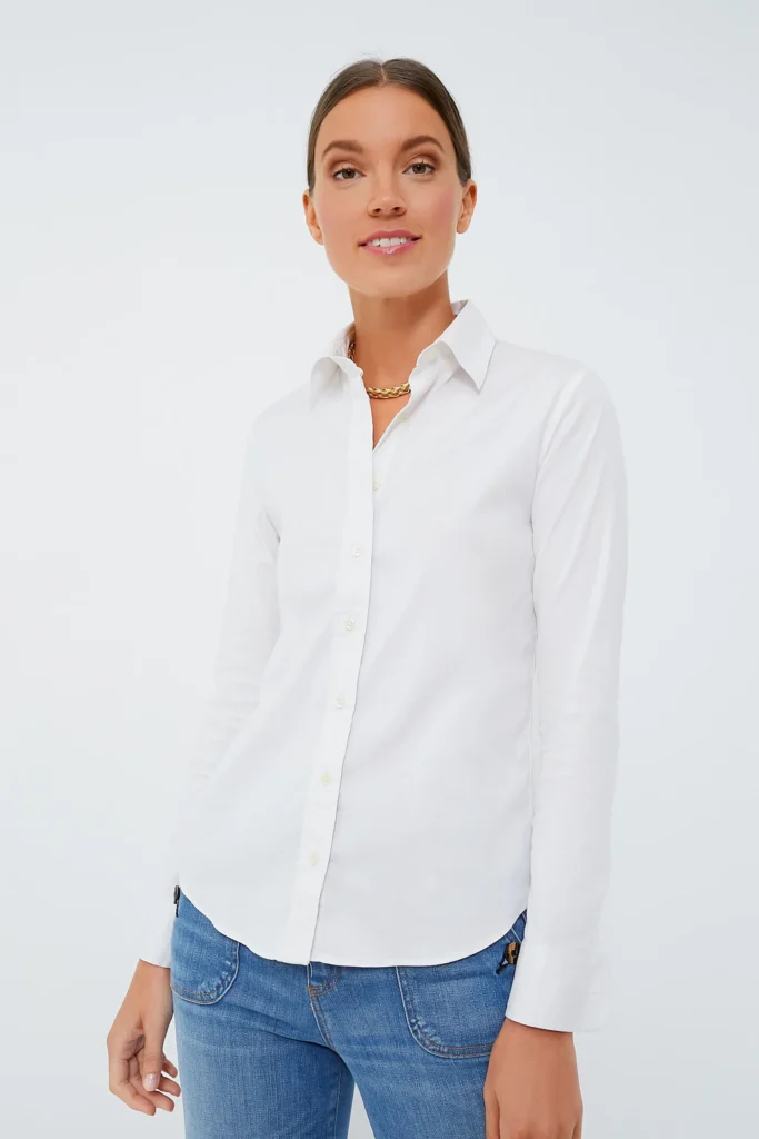 White Long Sleeve Essentials Shirt
