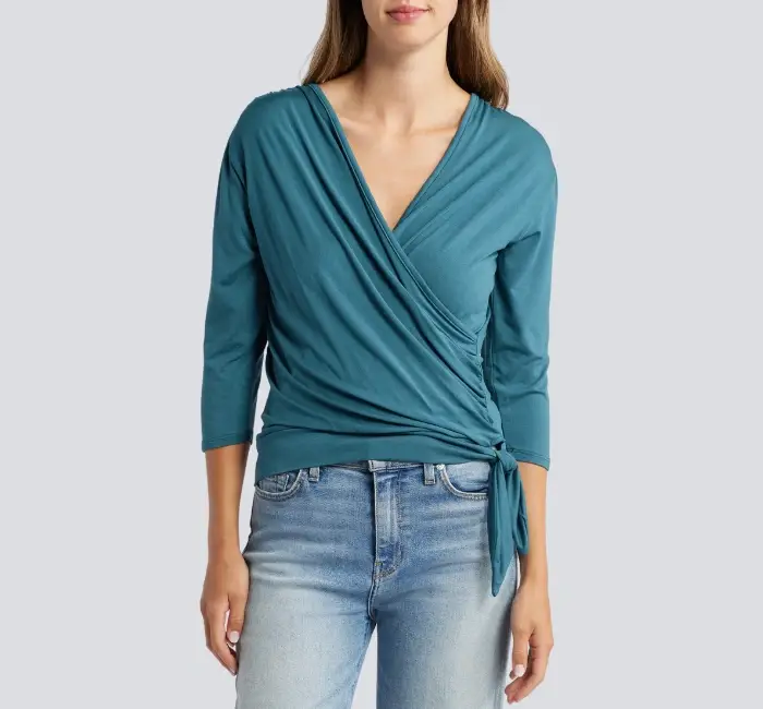 torque wrap blouse