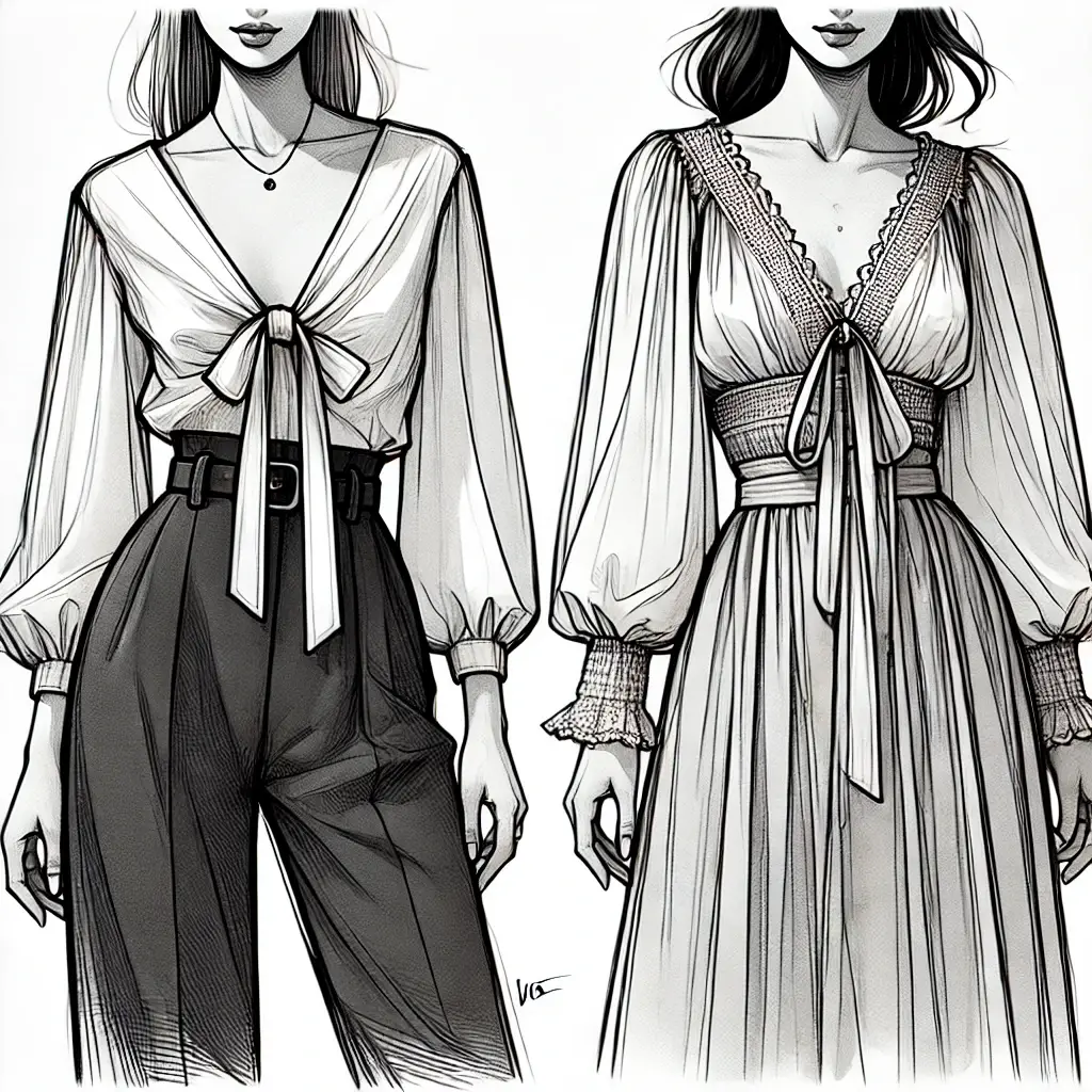 Tie Front Blouses vs. Peasant Blouses