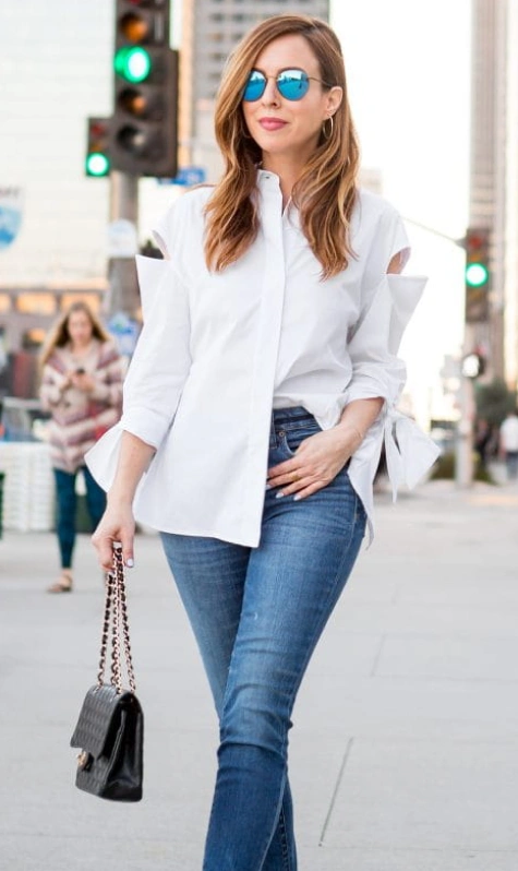 side front tuck blouse