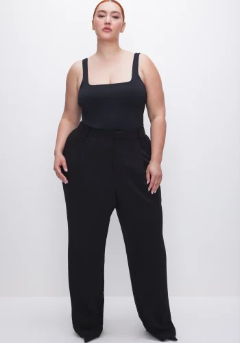 womens black pants-LUXE SUITING COLUMN TROUSERS