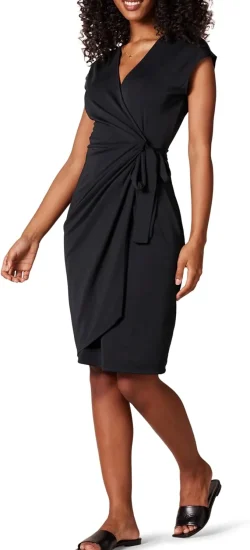 wrap little black dress