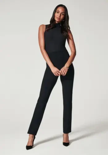 womens black pants-Spanx The Perfect Pant, Slim Straight