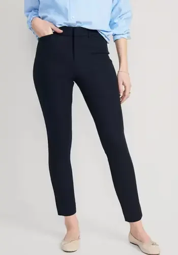 womens black pants-High-Waisted Pixie Skinny Ankle Pants