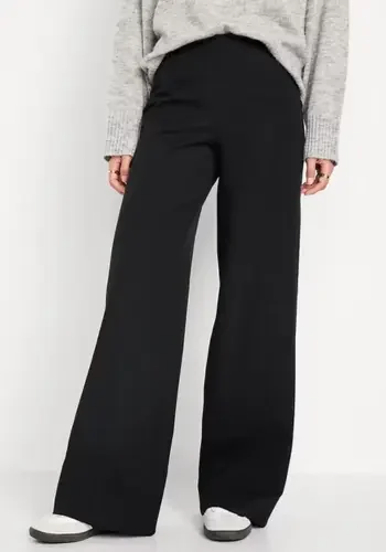 womens black pants-Pull-On Pixie Wide-Legs