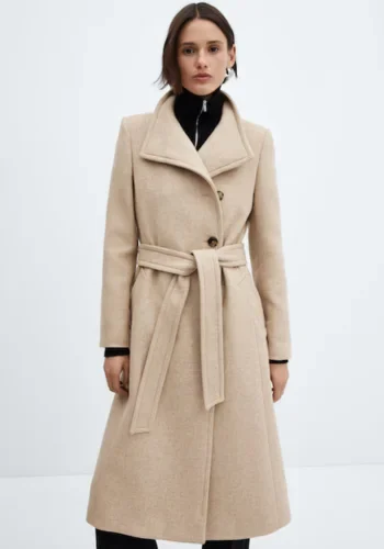 Belted Manteco wool coat