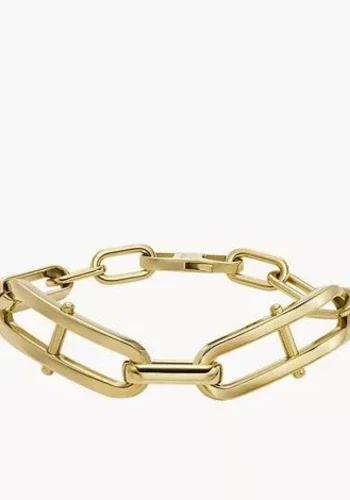 Heritage D-Link Gold-Tone Stainless Steel Chain Bracelet