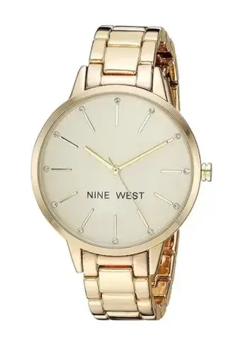 Nine West Women's Crystal Accented Bracelet Watch