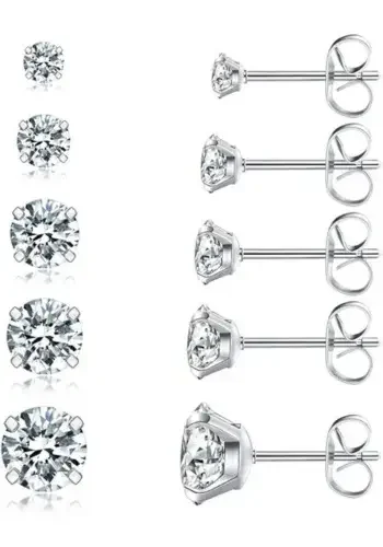 5 Pairs Stud Earrings Set