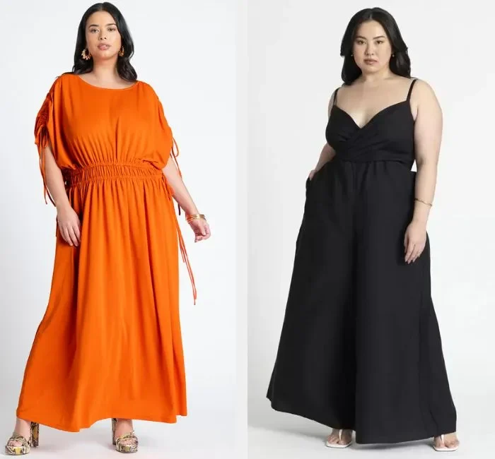 "Cover image for 'The Best Dresses for Round Body Types: A Style Guide', featuring a diverse array of stylish and confident women with round body types, showcasing a range of flattering dresses designed to enhance and celebrate their figures."