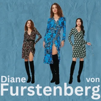 Diane von Furstenberg plus-size wrap dresses showcased in a stylish Instagram post, highlighting timeless elegance and inclusive fashion.